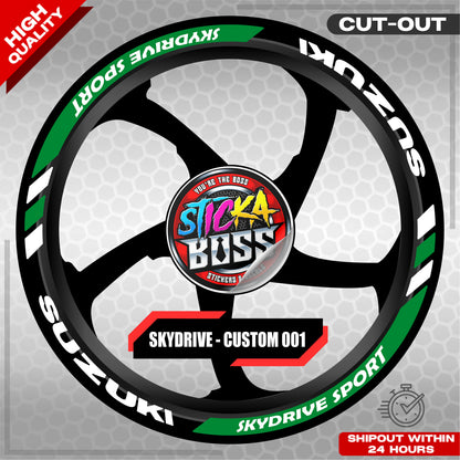 SKYDRIVE SPORT MAG STICKER SET  ( 2 MAGS ) - CUSTOM 001 | VINYL WATERPROOF CUT-OUT DECALS