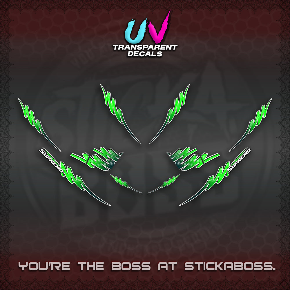 AEROX V2 UV TRANSPARENT STRIPING DECALS (2 TONE PUTRA VIRDIAN)STICKER DECALS By STICKABOSS (Copy)