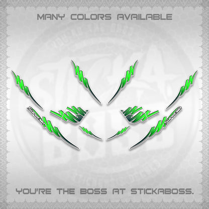 AEROX V2 FOR WHITE STRIPING DECALS (2 TONE PUTRA VIRDIAN)STICKER DECALS BY STICKABOSS