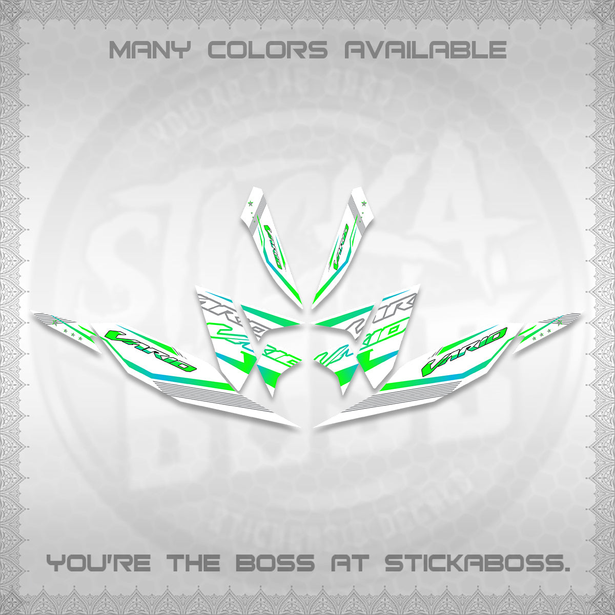 CLICK 125 V4 VARIO DECALS (2026 WHITE EDITION DESIGN) STICKER KITS By STICKABOSS