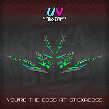 CLICK 125 V4 VARIO UV TRANSPARENT DECALS (2026 WHITE EDITION DESIGN) STICKER KITS By STICKABOSS