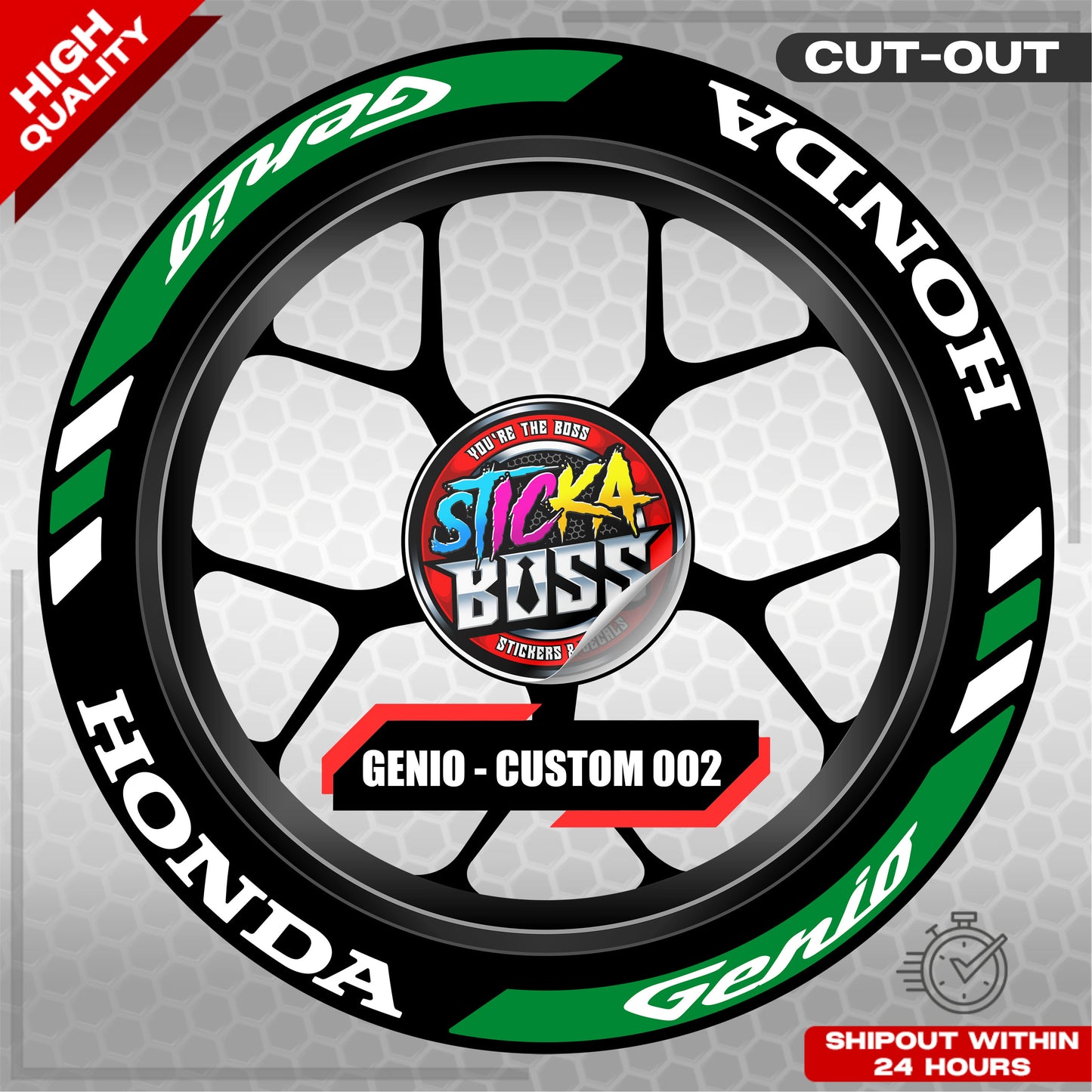 GENIO MAG STICKER SET ( 2 MAGS ) - CUSTOM 002 | VINYL WATERPROOF CUT-OUT DECALS