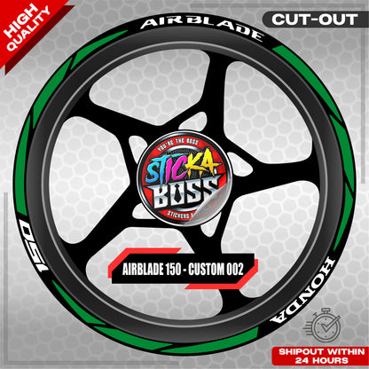 AIRBLADE 150 MAG STICKER SET ( 2 MAGS ) - CUSTOM 002 | VINYL WATERPROOF CUT-OUT DECALS