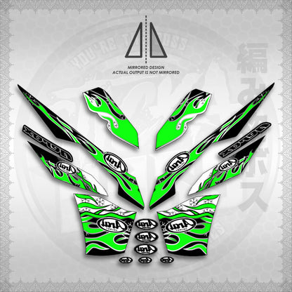 STICKER DECALS for AEROX V3 ALPHA TURBO INDO (AV3ARFISP) By STICKABOSS (SOFIE LAMINATED WATERPROOF)