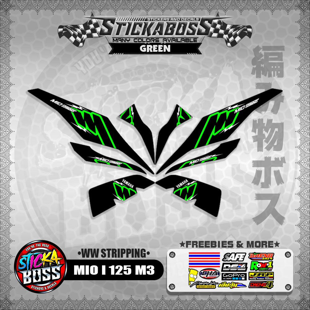 MIO I 125 M3 STICKER DECALS ( WW STRIPPING )【WITH FREEBIES】