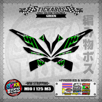 MIO I 125 M3 STICKER DECALS ( WW STRIPPING )【WITH FREEBIES】