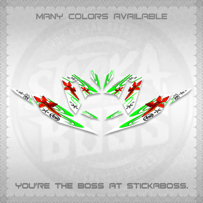 CLICK 125 V4 FOR WHITE DECALS (2026 ARAI STAR RACING DESIGN) STICKER DECALS By STICKABOSS