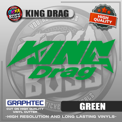 KING DRAG | VINYL WATERPROOF CUT-OUT STICKER DECALS【Stickaboss】
