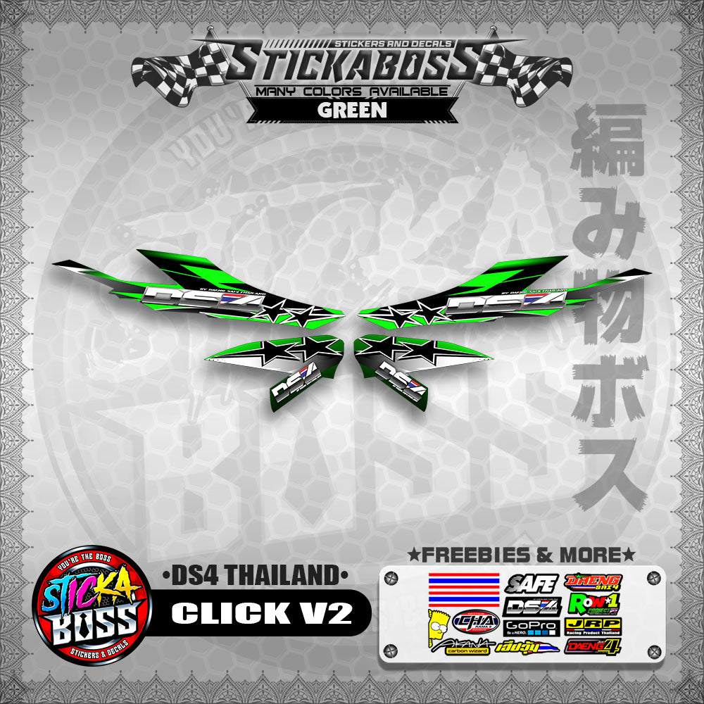 CLICK V2 STICKER DECALS ( DS4 THAILAND )【WITH FREEBIES】