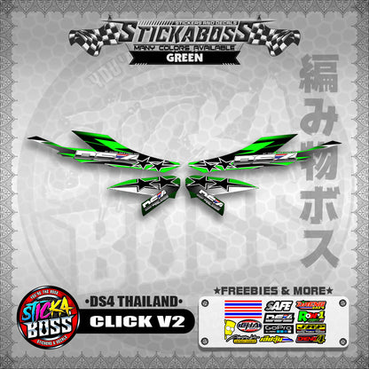 CLICK V2 STICKER DECALS ( DS4 THAILAND )【WITH FREEBIES】