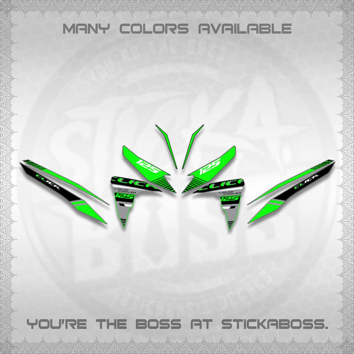 CLICK 125 V2 DECALS (2026 LIQUID COOLED DESIGN)STICKER DECALS BY STICKABOSS