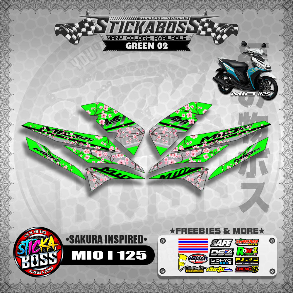 MIO I 125 STICKER DECALS ( SAKURA INSPIRED )【WITH FREEBIES】