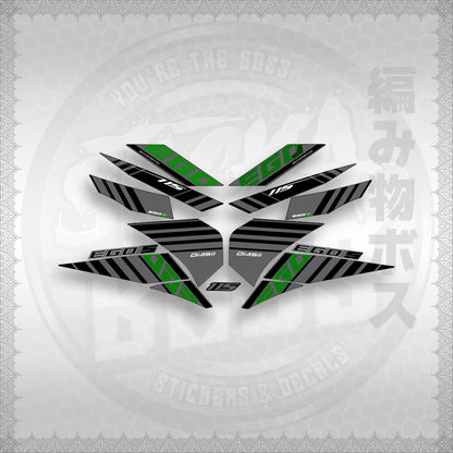 STICKER DECALS for MIO SOUL 115 CARB (MSICEGSBA) By STICKABOSS (SOFIE LAMINATED WATERPROOF)