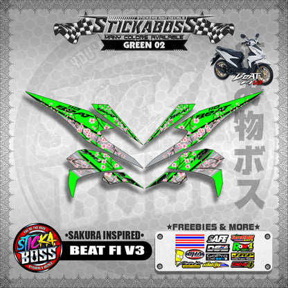 BEAT V3 STICKER DECALS ( SAKURA INSPIRED )【WITH FREEBIES】