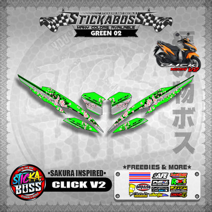 CLICK V2 STICKER DECALS ( SAKURA INSPIRED )【WITH FREEBIES】
