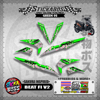 BEAT V2 STICKER DECALS ( SAKURA INSPIRED )【WITH FREEBIES】