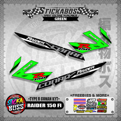 RAIDER 150 FI DECALS ( TYPE R CONAN KYT ) 【WITH FREEBIES】