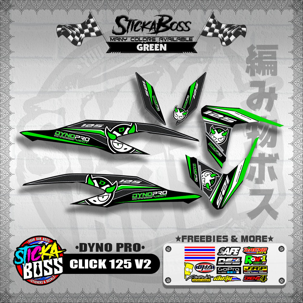 CLICK 125 V2 DECALS ( DYNO PRO )【WITH FREEBIES】