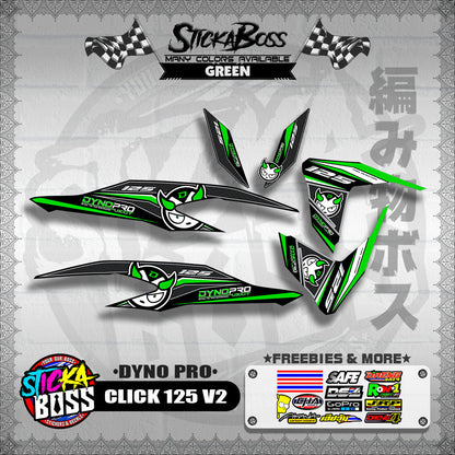 CLICK 125 V2 DECALS ( DYNO PRO )【WITH FREEBIES】