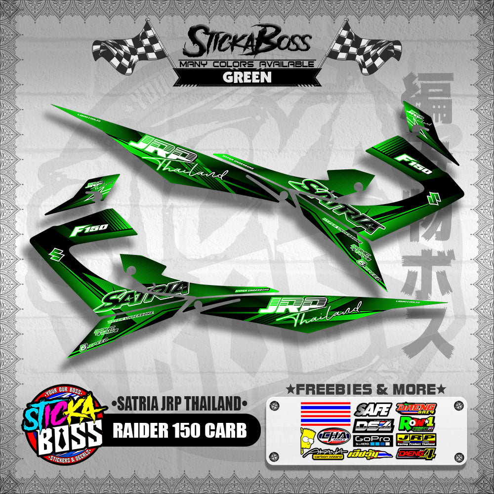 RAIDER 150 CARB DECALS ( SATRIA JRP THAILAND ) [ PREMIUM GLOSSY LAMINATED ]【WITH FREEBIES】