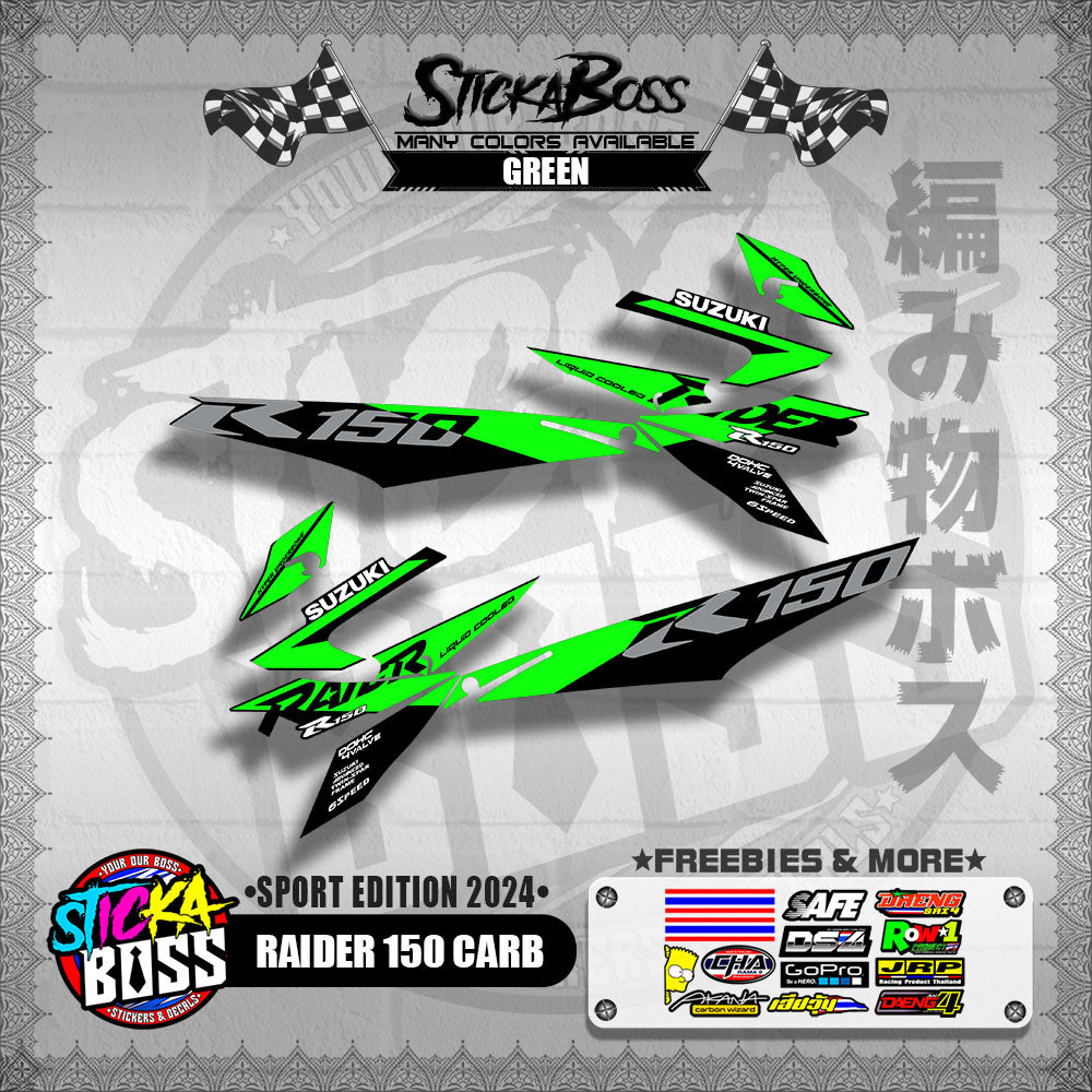 RAIDER 150 CARB DECALS ( SPORT EDITION 2024 )【WITH FREEBIES】
