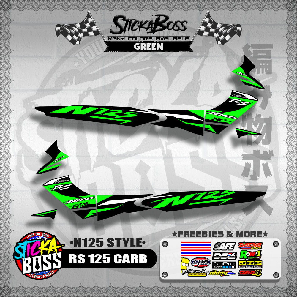 RS 125 CARB DECALS ( N125 STYLE )【WITH FREEBIES】