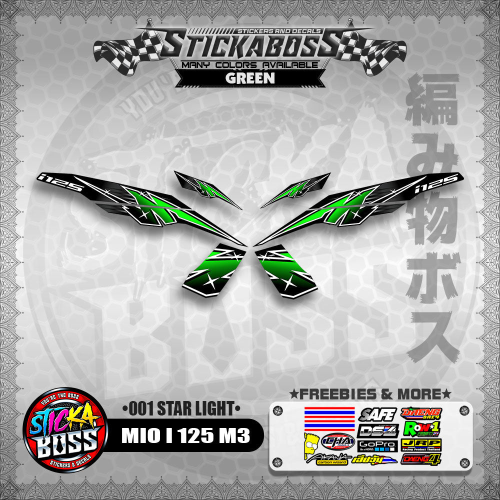 MIO I 125 M3 STICKER DECALS ( 001 STAR LIGHT )【WITH FREEBIES】