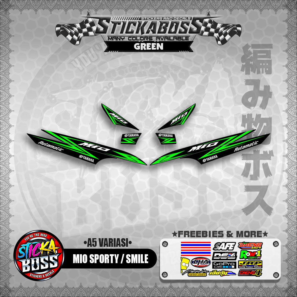 MIO SPORTY / SMILE INDO STICKER DECALS ( A5 VARIASI )【WITH FREEBIES】