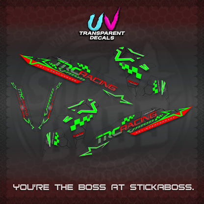 CLICK V3 UV TRANSPARENT DECALS (2026 TRC RACING DESIGN)STICKER DECALS By STICKABOSS