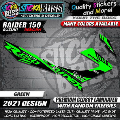 Suzuki Raider 150 Reborn Stock Decals ( 2021 Design )【WITH FREEBIES】