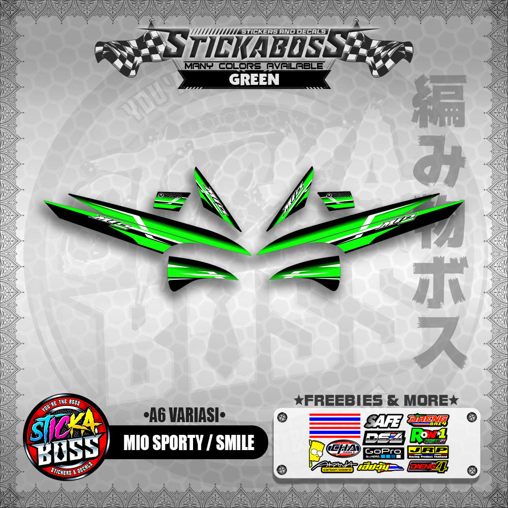 MIO SPORTY / SMILE INDO STICKER DECALS ( A6 VARIASI )【WITH FREEBIES】