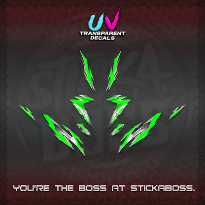 CLICK 125 V4 VARIO UV TRANSPARENT DECALS (2026 MODERN TRIBAL DESIGN) STICKER KITS By STICKABOSS
