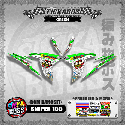 SNIPER 155 INDO DECALS ( BOM RANGSIT )【WITH FREEBIES】
