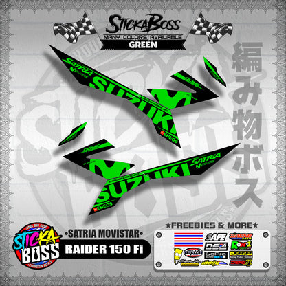 RAIDER 150 Fi DECALS ( SATRIA MOVISTAR )【WITH FREEBIES】