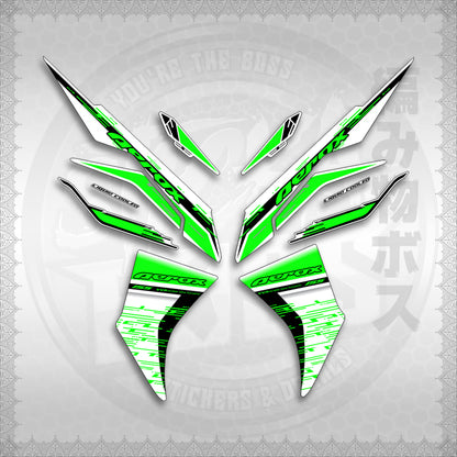 STICKER DECALS for AEROX V3 ALPHA TURBO INDO FOR WHITE (AV3NESTEDMA) By STICKABOSS (SOFIE LAMINATED WATERPROOF)