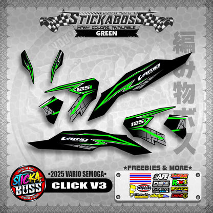 CLICK V3 INDO STICKER DECALS ( 2025 VARIO SEMOGA  )【WITH FREEBIES】