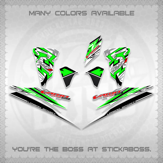 CLICK 125 V2 FOR WHITE INDO-MALAY VARIO DECALS (2026 CUSTOM V001 DESIGN)STICKER DECALS By STICKABOSS