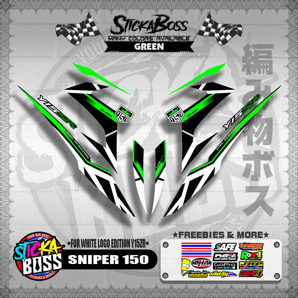 SNIPER 150 DECALS ( WHITE EDITION Y15ZR )【WITH FREEBIES】