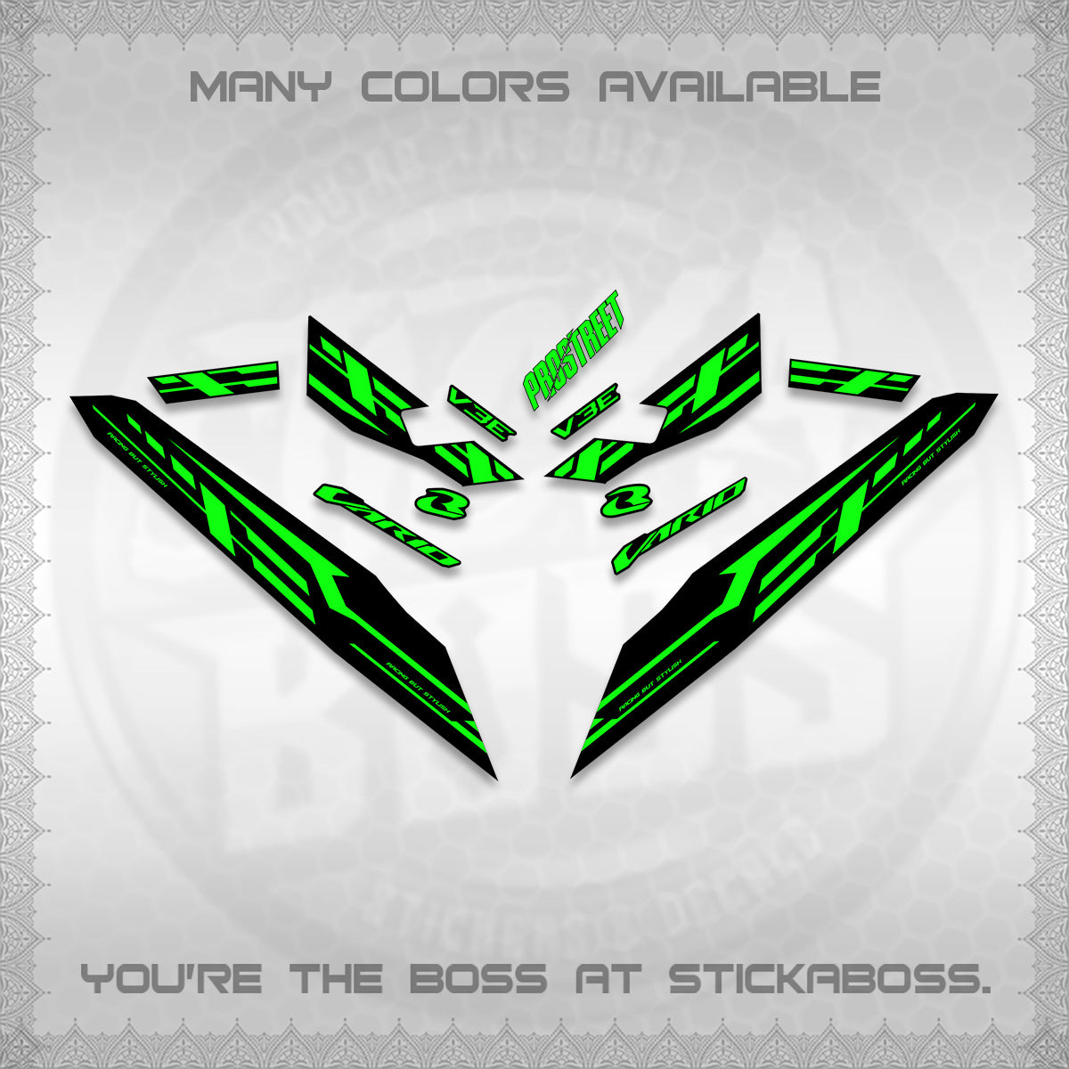 CLICK V3 VARIO DECALS (2026 V3E 001 DESIGN)STICKER DECALS By STICKABOSS