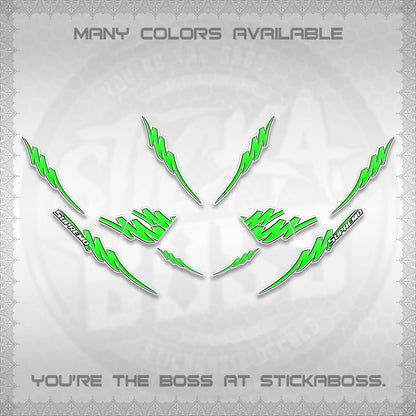 AEROX V2 FOR WHITE STRIPING DECALS (1 TONE PUTRA VIRDIAN)STICKER DECALS BY STICKABOSS