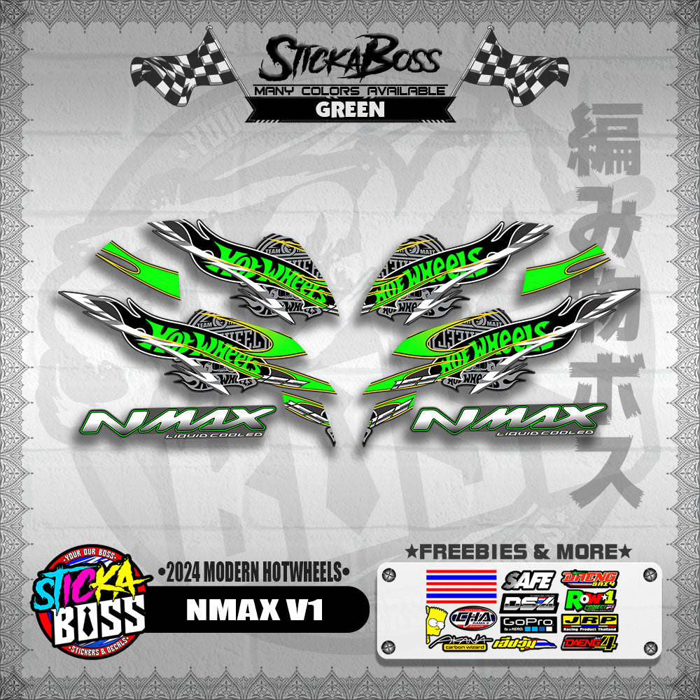 NMAX V1 DECALS ( 2024 MODERN HOTWHEELS )【WITH FREEBIES】