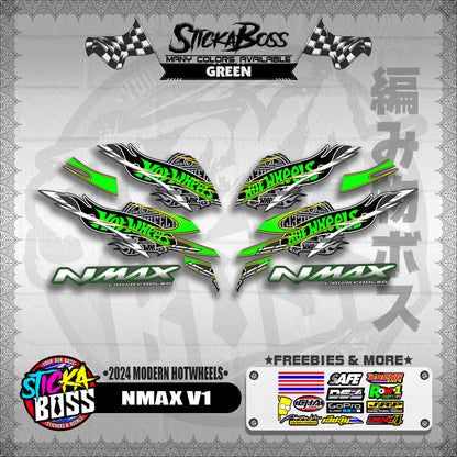 NMAX V1 DECALS ( 2024 MODERN HOTWHEELS )【WITH FREEBIES】