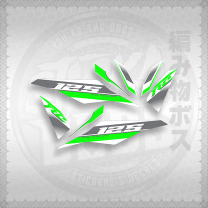 STICKER DECALS for MIO I 125 (MIIM3DARCEDFOWH) By STICKABOSS (SOFIE LAMINATED)