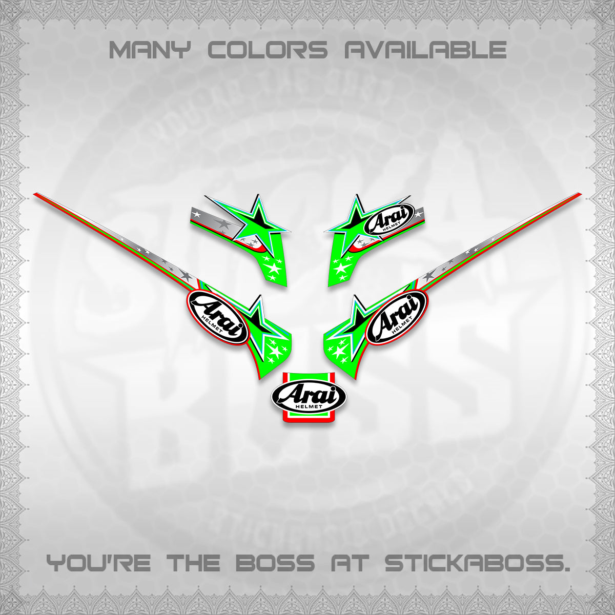 GIORNO 125 THAI DECALS (2026 ARAI S001) STICKER DECALS BY STICKABOSS