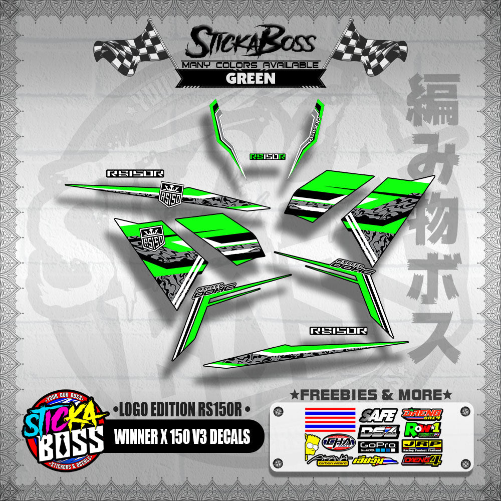 WINNER X 150 V3 DECALS ( LOGO EDITION RS150R )【WITH FREEBIES】