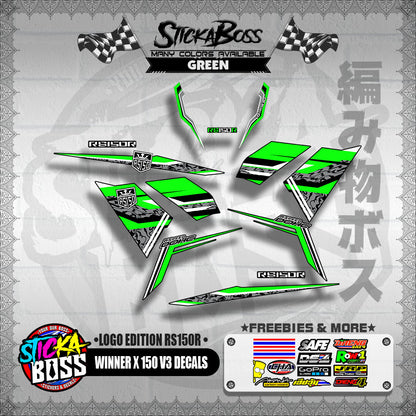 WINNER X 150 V3 DECALS ( LOGO EDITION RS150R )【WITH FREEBIES】