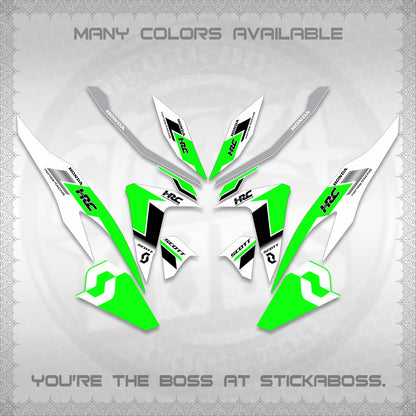 CLICK V2 FOR WHITE DECALS (SCOTTxHRC DESIGN) STICKER KITS By STICKABOSS