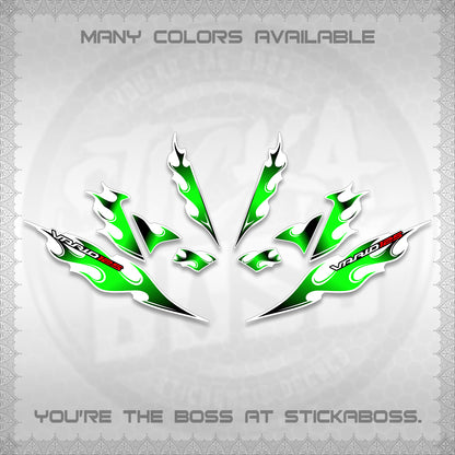 CLICK 125 V4 FOR WHITE VARIO DECALS (2026 MOTIF FLAME 1 TONE)STICKER DECALS By STICKABOSS