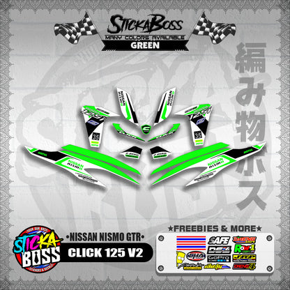 CLICK 125 V2 DECALS ( NISSAN NISMO GTR )【WITH FREEBIES】