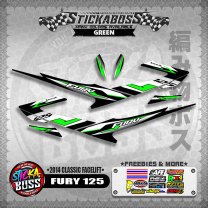 FURY 125 STICKER DECALS ( 2014 CLASSIC FACELIFT )【WITH FREEBIES】